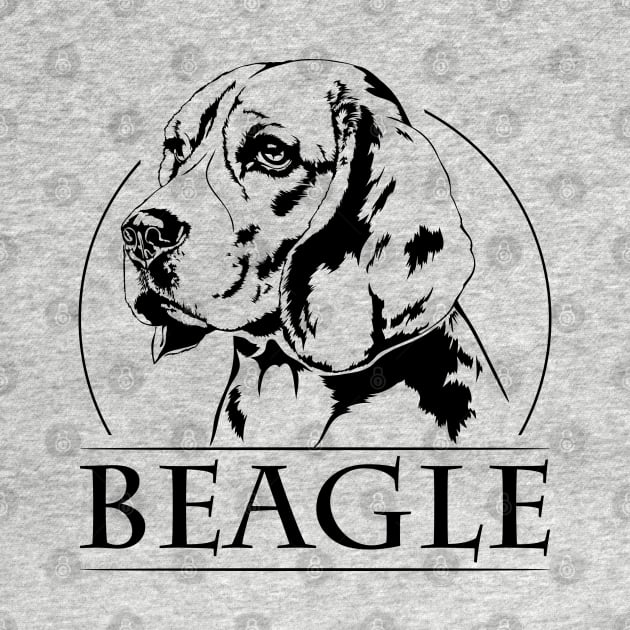 Cute Beagle dog lover portrait by wilsigns